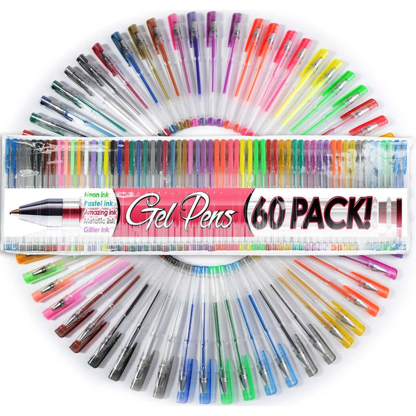 Pack of 60 top quality gel pens