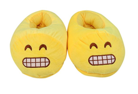 Pantuflas peludas con emojis