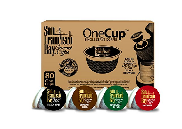 80 Count San Francisco Bay Coffee OneCup for Keurig K-Cup Brewers