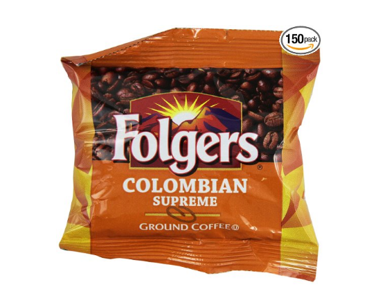 Paquete de 150 Café FOLGER'S Fracción Colombiana