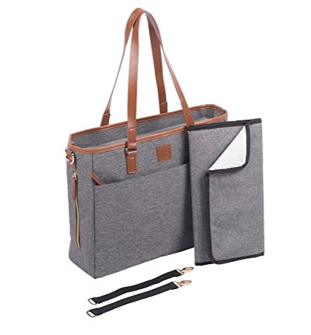 Sponsored: Large diaper bag with changing pad and stroller straps