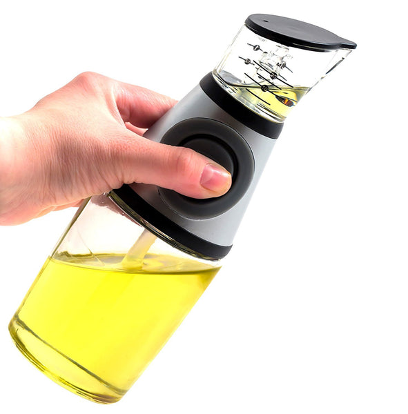 Dispensador de aceite de oliva con vaso medidor