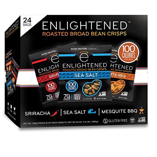 Enlightened Plant Protein Gluten Free Roasted Broad (Fava) Bean Snack, 24 Count