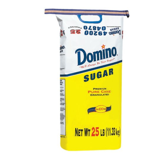 25 Pound Bag of Domino Granulated Sugar