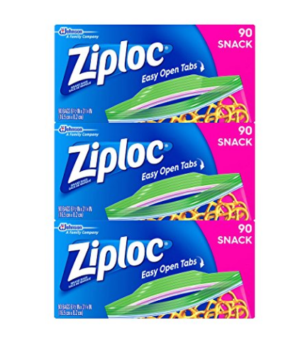 Paquete de 270 bolsas Ziploc para refrigerios