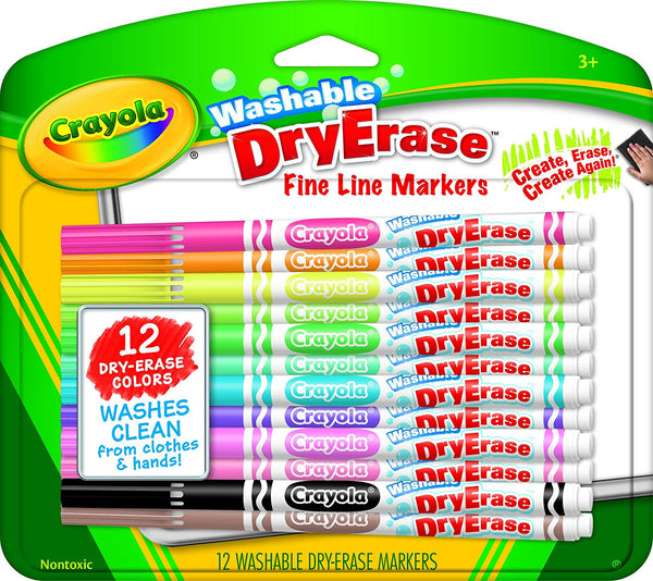12 Crayola Washable Dry-Erase Markers