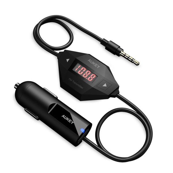 FM transmitter with USB charging port