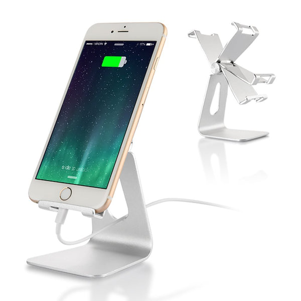 Desktop cell phone and tablet stand