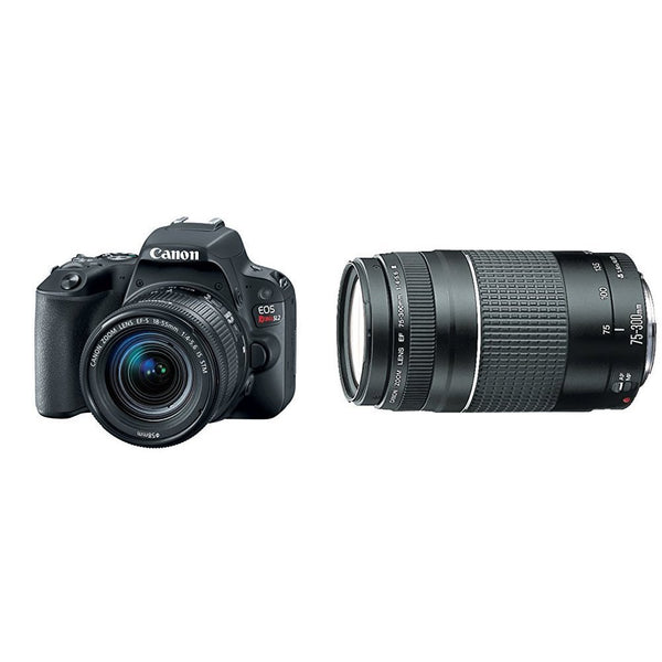 Cámara DSLR Canon EOS Rebel SL2 con paquete de lentes STM EF-S de 18-55 mm