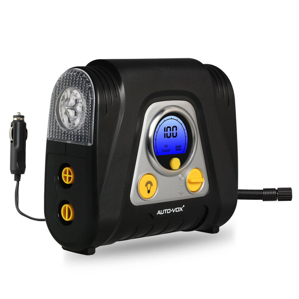 Automatic 12V Portable Air Compressor with Auto-Off Digital Pressure Display