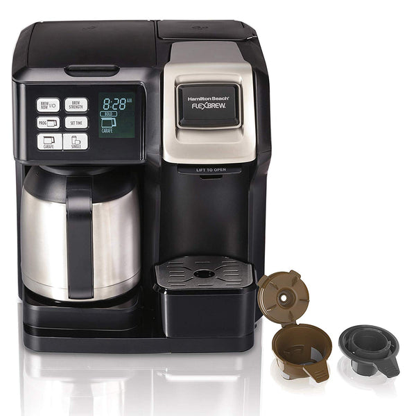 Cafetera Hamilton Beach, compatible con monodosis o café molido