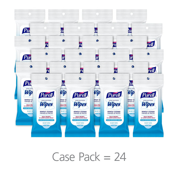 24 packs of Purell hand sanitizing wipes