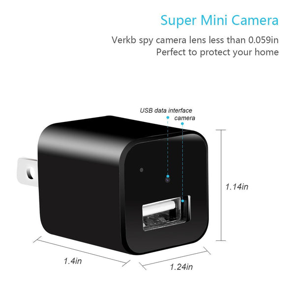 Hidden spy camera USB wall charger