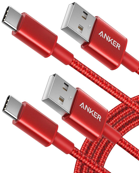 Pack Of 2 Anker Premium Nylon USB-C to USB-A Fast Charging Type C Cables
