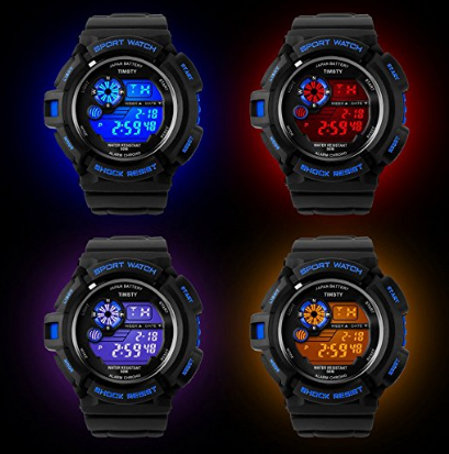 Reloj deportivo con retroiluminación LED.