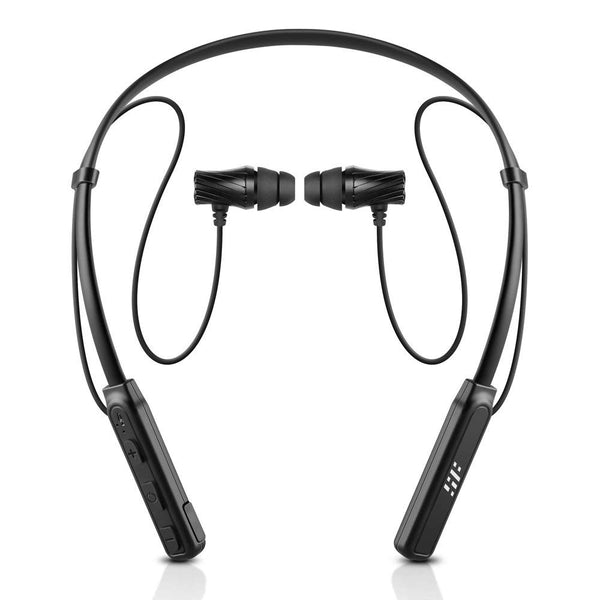 Wireless neckband noise cancelling earbuds with mic