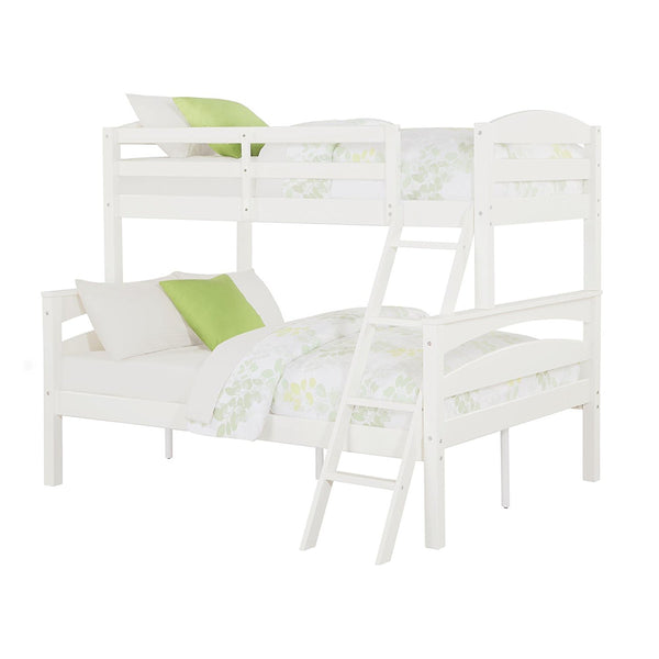 Dorel Living Brady Twin sobre litera para niños de madera maciza con escalera