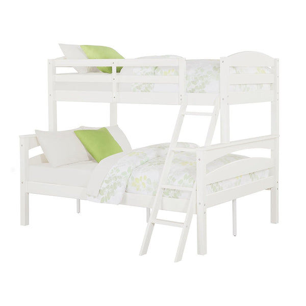 Dorel Living Brady Twin over Full Solid Wood Kid's Bunk Bed with Ladder