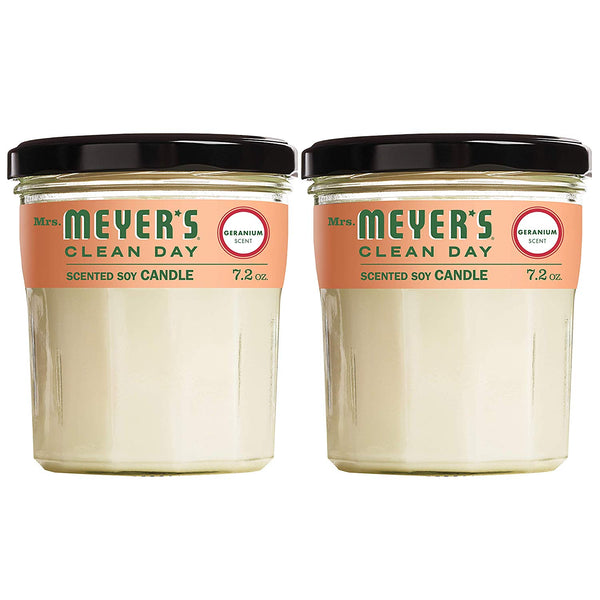 2-Pack 7.2oz Mrs. Meyers Clean Day Scented Soy Candles