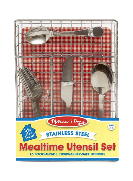 Melissa & Doug Stainless Steel Mealtime Utensil Set