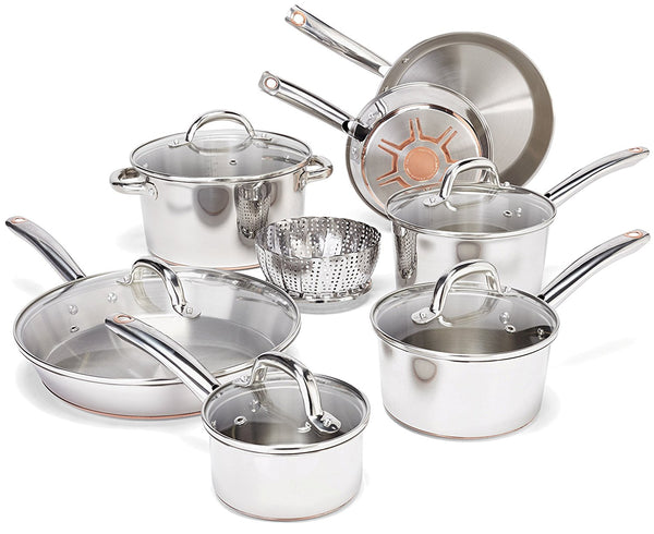 13 Piece T-Fal Stainless Steel Cookware Set