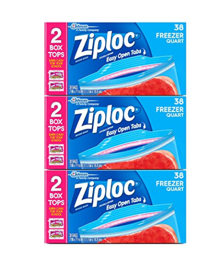 114 Ziploc Freezer Bags