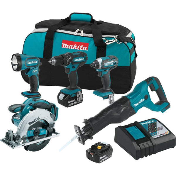 Kit combinado inalámbrico de iones de litio Makita de 5 piezas 18 V LXT