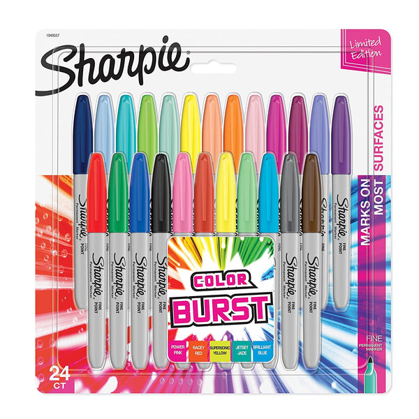 24 Sharpie Color Burst Permanent Markers