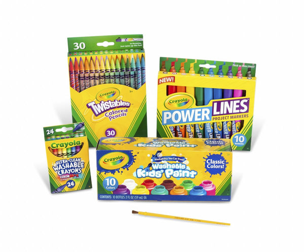 Crayola Marker Crayon y paquete escolar de pintura