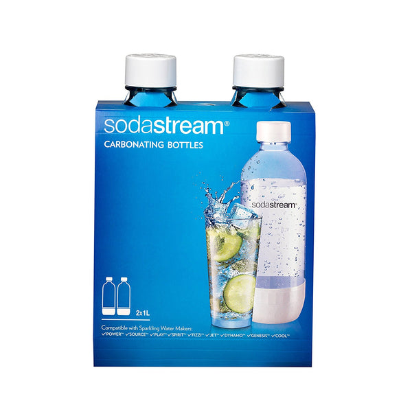 Paquete de 2 botellas carbonatadas Sodastream de 1 litro