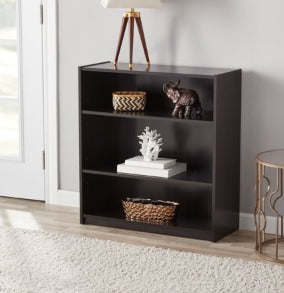 Set of 2 Mainstays 3-Shelf Bookcase, Multiple Colors