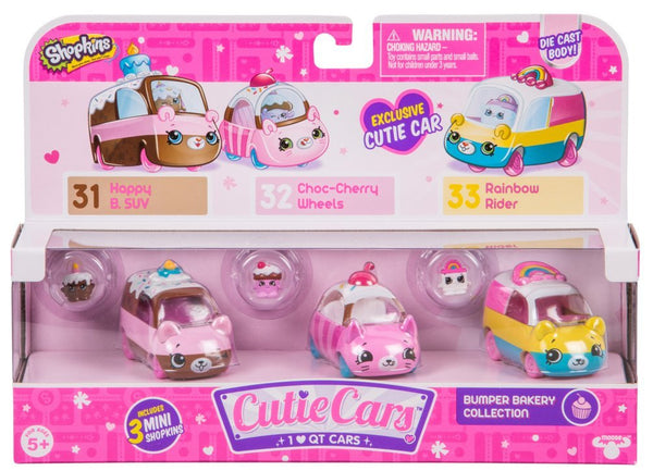 Cutie Car Spk Temporada 1 Panadería de parachoques, paquete de 3