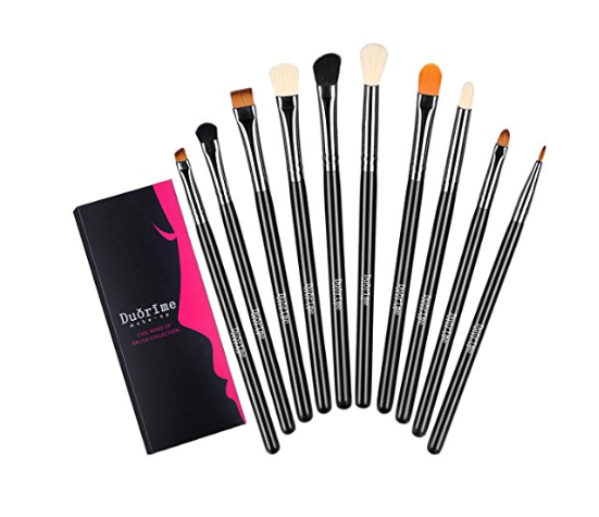 Juego de brochas para maquillaje de ojos de 10 piezas