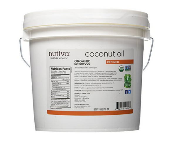 Aceite de coco orgánico Nutiva - 1 galón