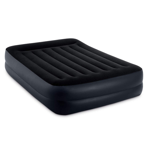 Intex Dura-Beam Raised Queen Airbed With Built-In Pillow And Pump