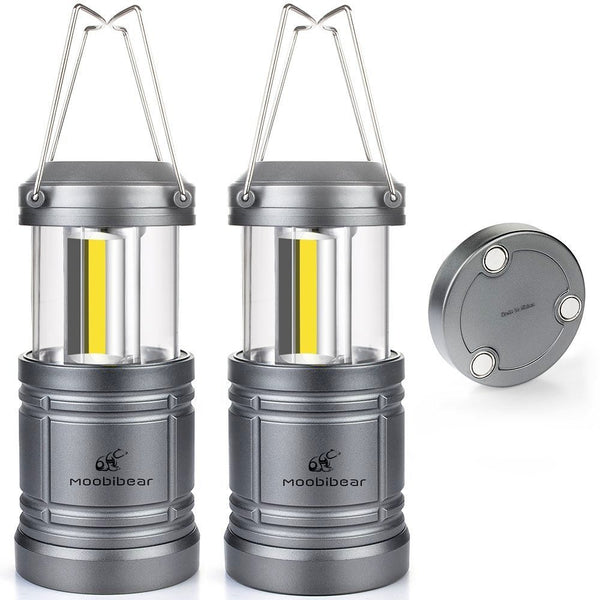 Juego de 2 linternas LED para acampar.