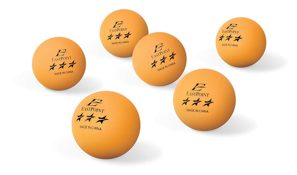 Paquete de 6 pelotas de tenis de mesa EastPoint Sports de 40 mm y 3 estrellas