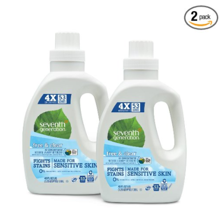 2 botellas de detergente Séptima Generación de 40 oz