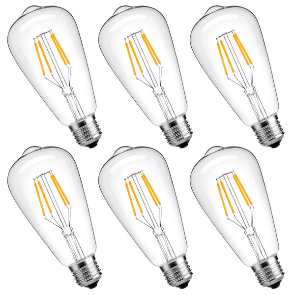 Pack of 6 LED dimmable bulbs