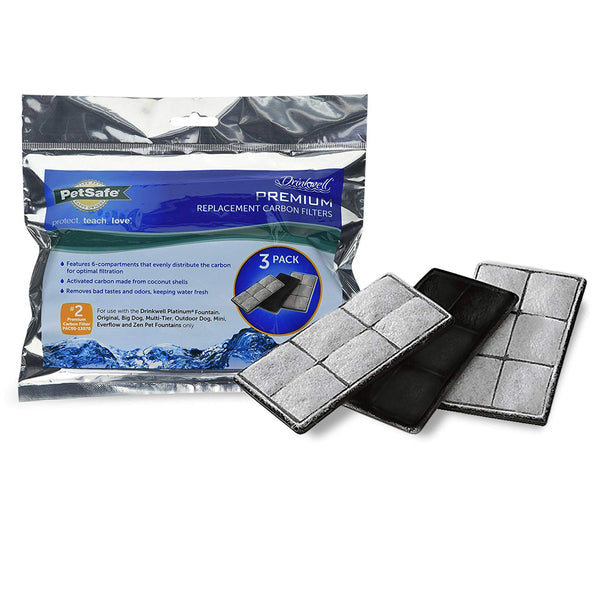 Paquete de 3 filtros de repuesto de carbón premium PetSafe Drinkwell