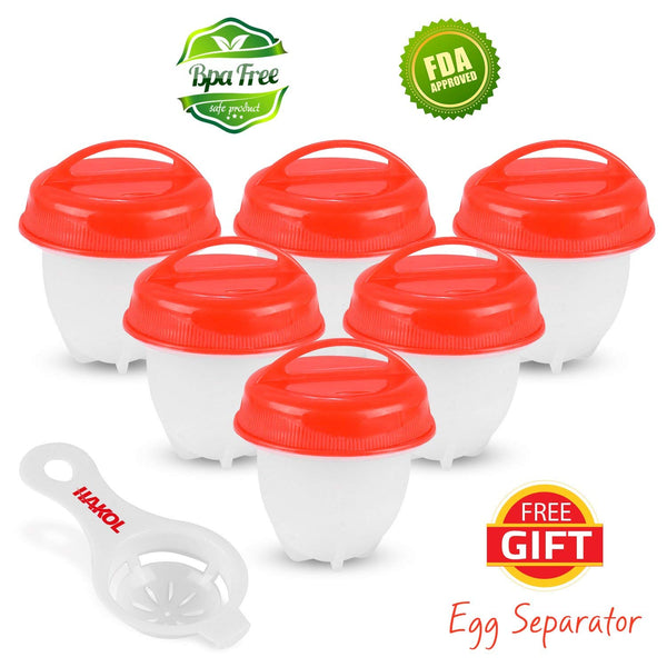 Pack of 6 egg cooking cups