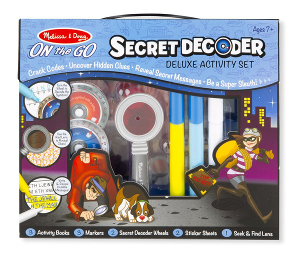 Melissa &amp; Doug Set de actividades de lujo On the Go Secret Decoder
