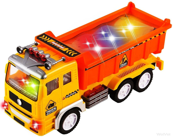 Electric Dump Truck Toy for Kids with Stunning 4D Flashing Lights and Sounds