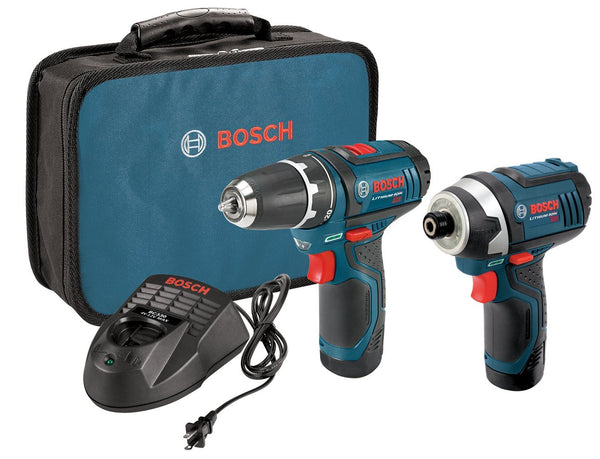 Bosch 12-Volt Lithium-Ion 2-Tool Combo Kit with 2 Batteries, Charger and Case