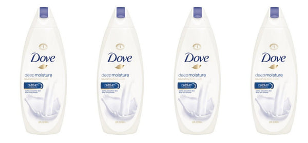 4 bottles of Dove body wash