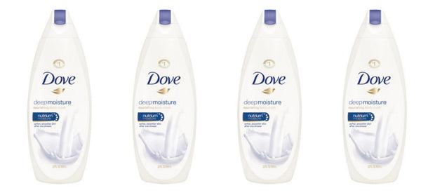 4 bottles of Dove body wash