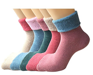 Pack of 5 Womens Warm Winter Socks