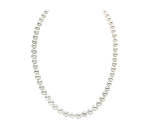 THE PEARL SOURCE AAA Quality Round White Freshwater Cultured Pearl Necklace