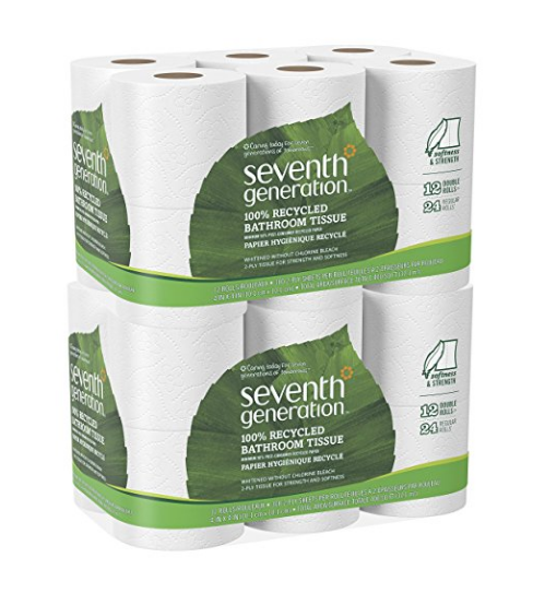 24 double rolls of Seventh Generation Toilet Paper