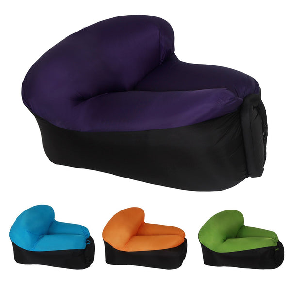 Inflatable lounger chair with carry bag